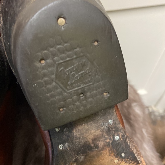 Vintage Tony Lama Brown Boots sz 9 - Picture 7 of 9